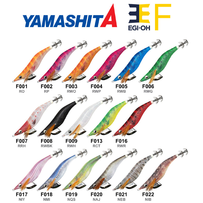 Yamashita Egi-Oh F 3.5 Colour Chart