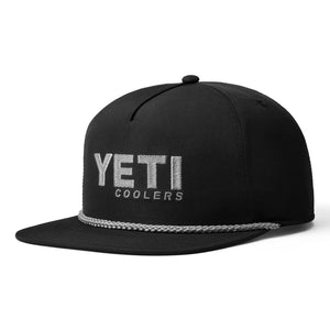 Yeti Coolers Flat Brim Rope Hat Black