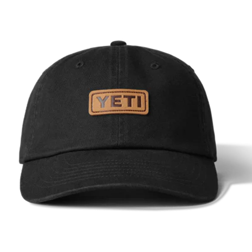 Yeti Leather Logo Badge Hat Front