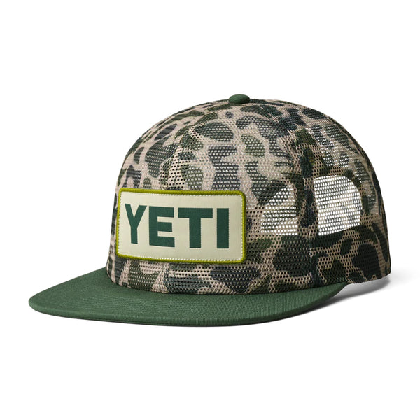 Yeti Mesh Camo Flat Brim Hat Compleat Angler Nedlands Pro Tackle