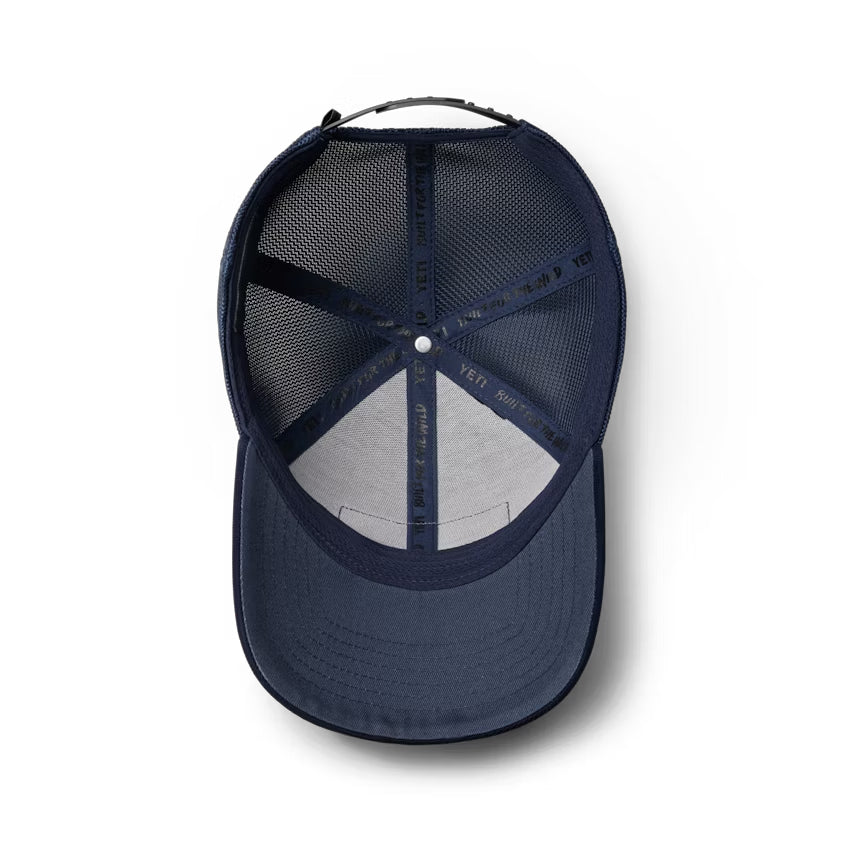 Yeti Navy On Navy Patch Trucker Hat Bottom