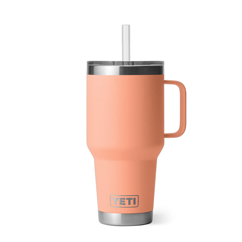 Yeti Rambler 35oz Mug With Straw Lid Lowdown Peach