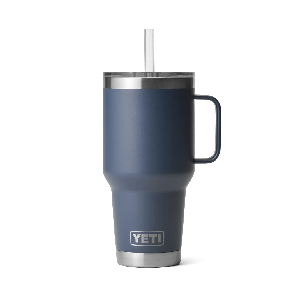 Yeti Rambler 35oz Mug With Straw Lid Navy