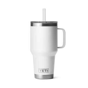 Yeti Rambler 35oz Mug With Straw Lid White