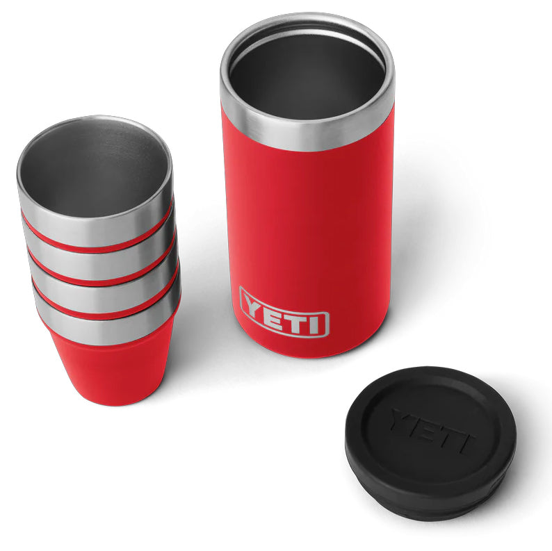 Yeti Shot Glasses and Case Open