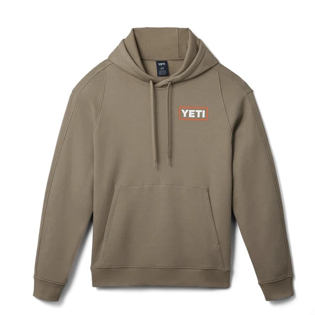 Yeti Wetlands Logo Fleece Hoodie - Taupe Front