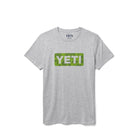 Yeti Womens Floral Logo Badge Short Sleeve T-Shirt - Heather Grey