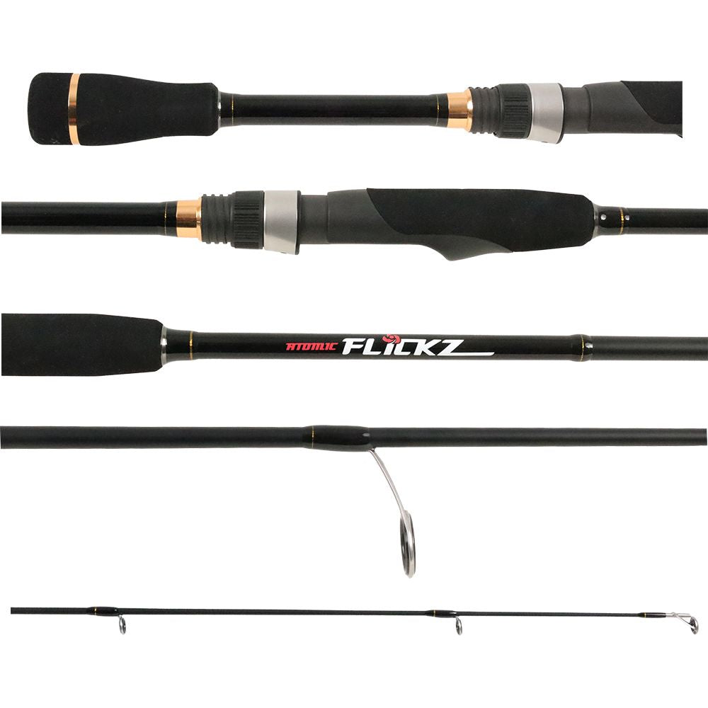 Atomic Flickz spinning rod full length view