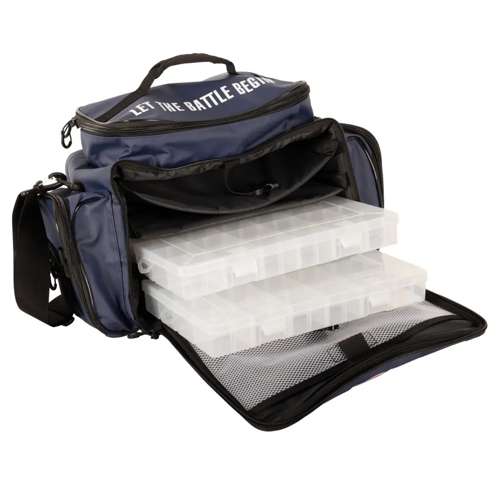 Penn SW Tournament Tackle Bag open with trays
