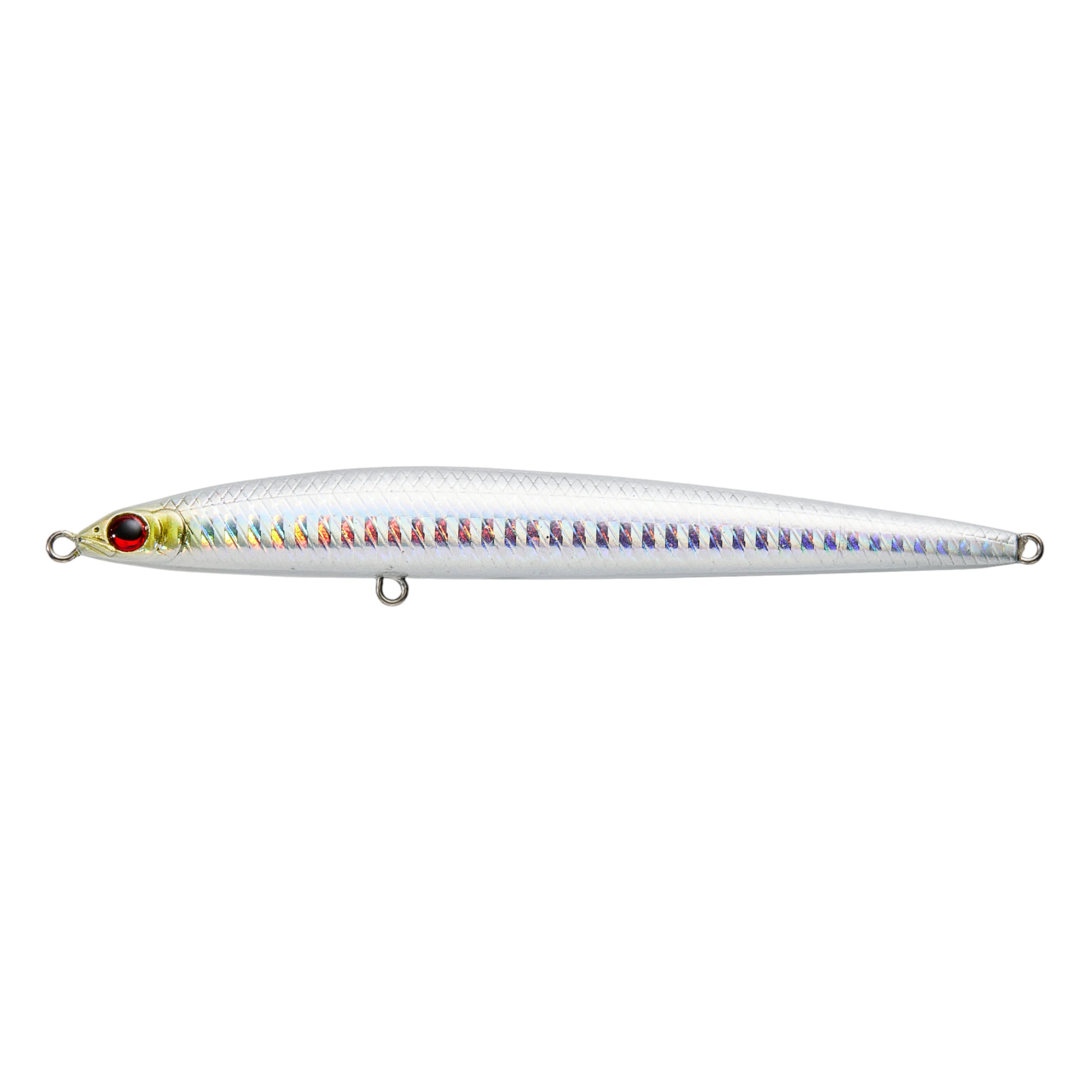 Yakamito Sub Minnow 125 stickbait lure in Silver Ghost colour