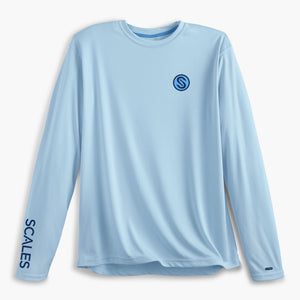 Scales Gear Pro Performance Team Scales Crew Light Blue Shirt - Front View