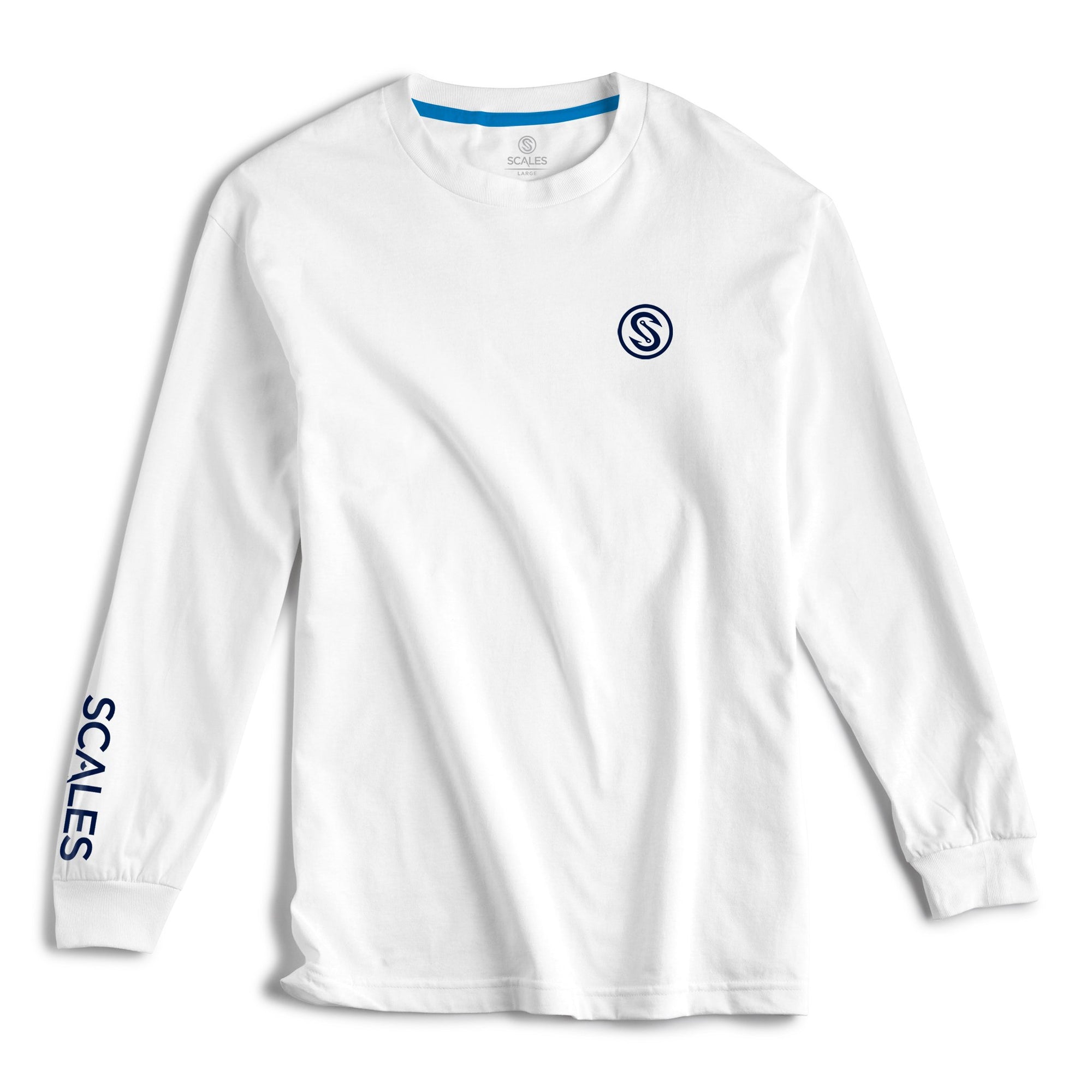 Scales Gear Scales Built Long Sleeve White Shirt - Front View