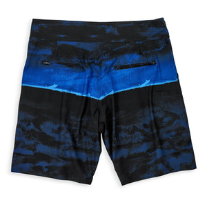 Scales Gear First Mates Boardshorts In The Spread Electric Blue - Rear View