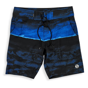 Scales Gear First Mates Boardshorts In The Spread Electric Blue - Front View