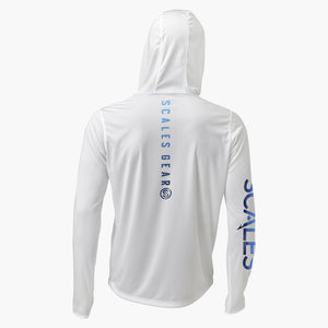 Scales Gear Pro Performance Every Degree 2 Hooded White Shirt - Rear View