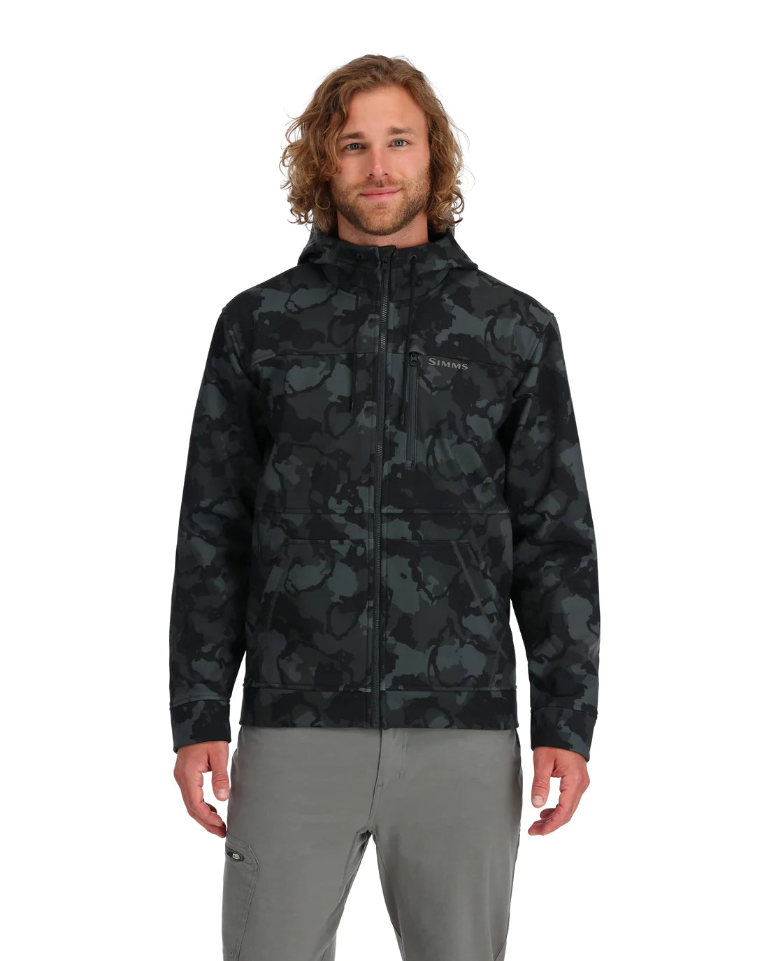 Simms M's Rogue Hoody - Regiment Camo Carbon - Compleat Angler