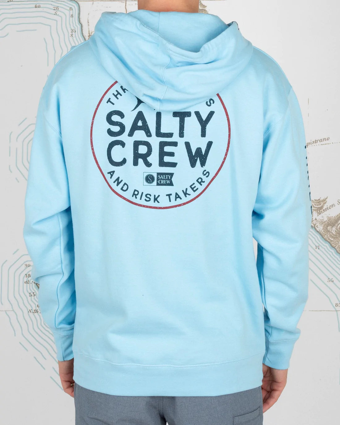 Salty Crew First Mate Fleece Light Blue Back