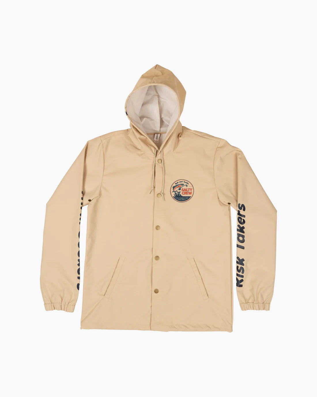 Salty Crew Fly Guy Snap Jacket Cream Front