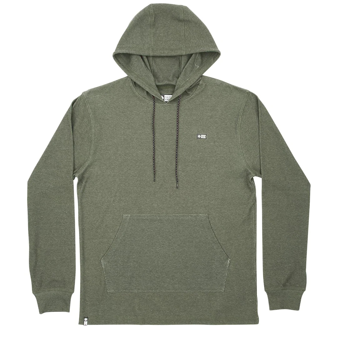 Salty Crew Dockman Thermal Pullover Hoody Military Front