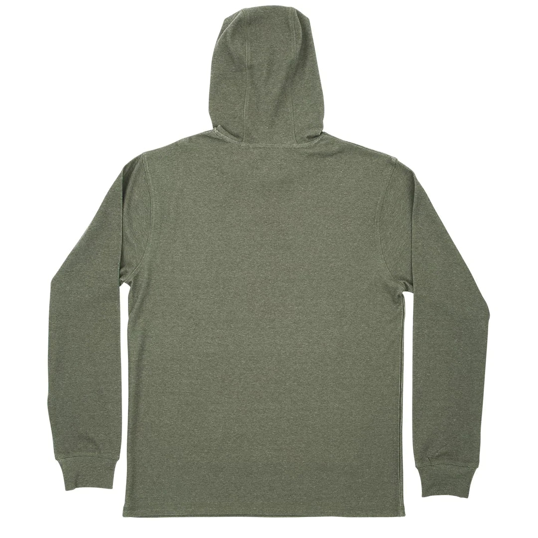 Salty Crew Dockman Thermal Pullover Hoody Military Back