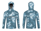 Oceans Legacy Long Sleeve Hoodie UPF50 Blue Camo