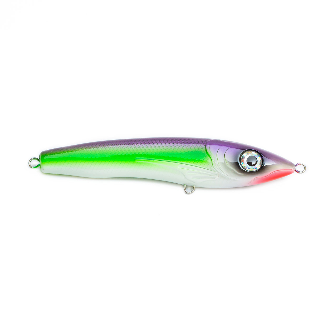 ASWB Flutter Drop 40 Sinking Stickbait Stripe Goblin Glow Side