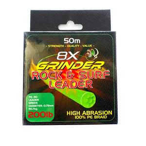 Grinder 8X Rock & Surf Leader 50m 200lb Green