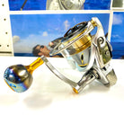 Flame/Gold Titanium Knob Silver Handle For Daiwa Spin Reel