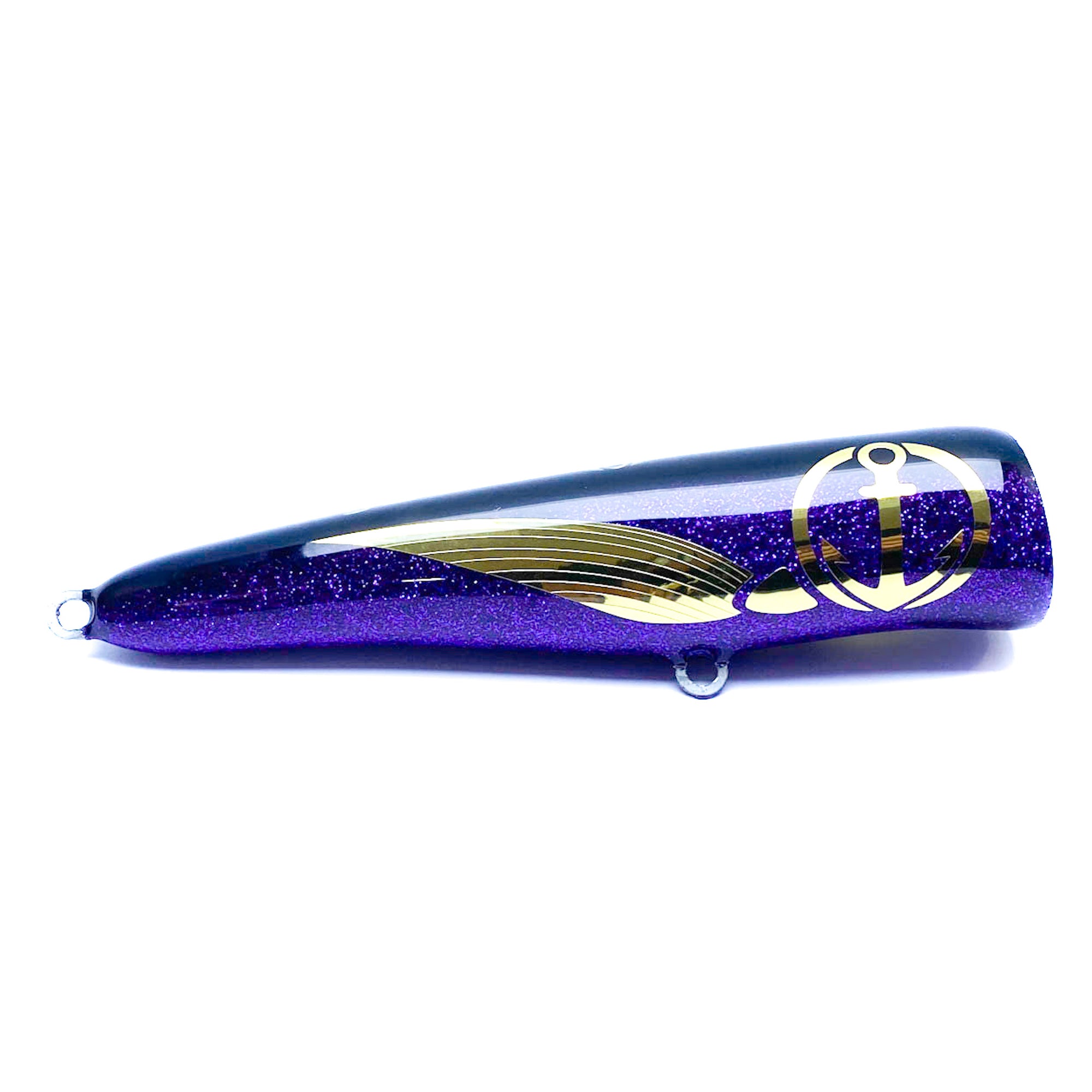 Load Lures Diving Outlaw 180F Popper Purple Glitter Gold Foil