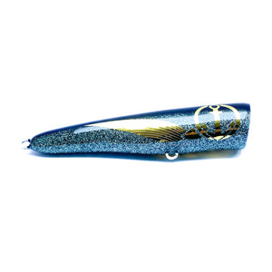 Load Lures Outlaw 180F Popper Green Glitter Silver Foil