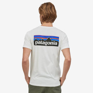Patagonia P-6 Logo Organic T-Shirt White Back