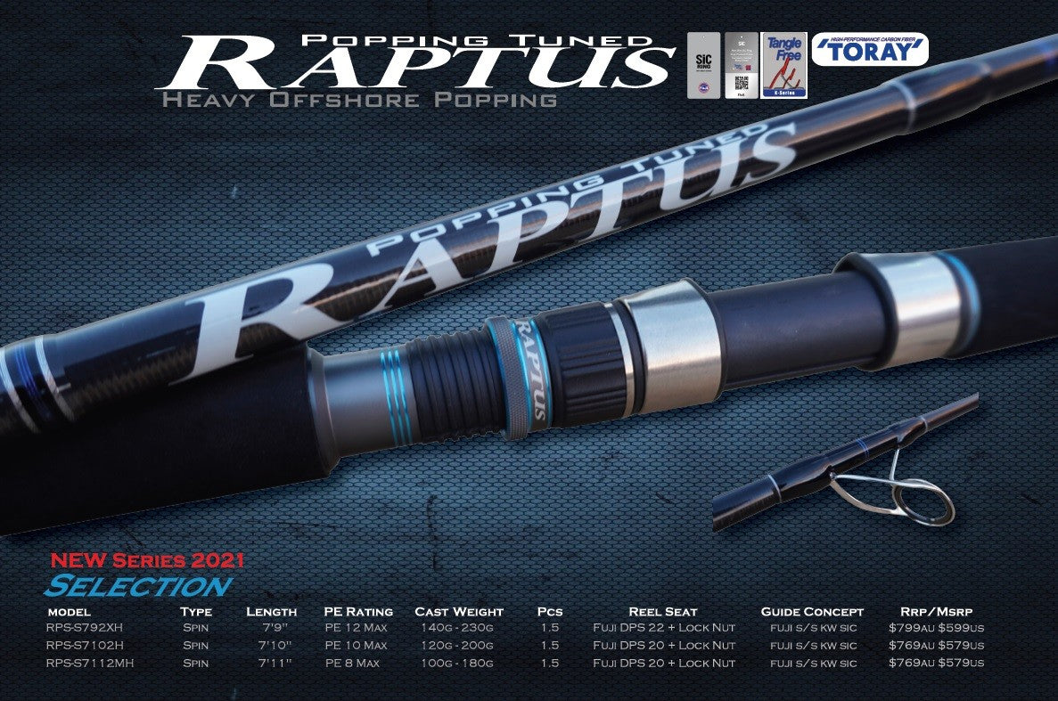 Oceans Legacy Raptus Offshore Popping Fishign Rod
