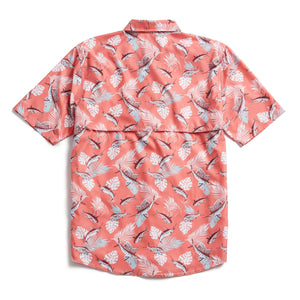 Scales Gear Performance Button Down Shirt Tropical Slam Coral Back