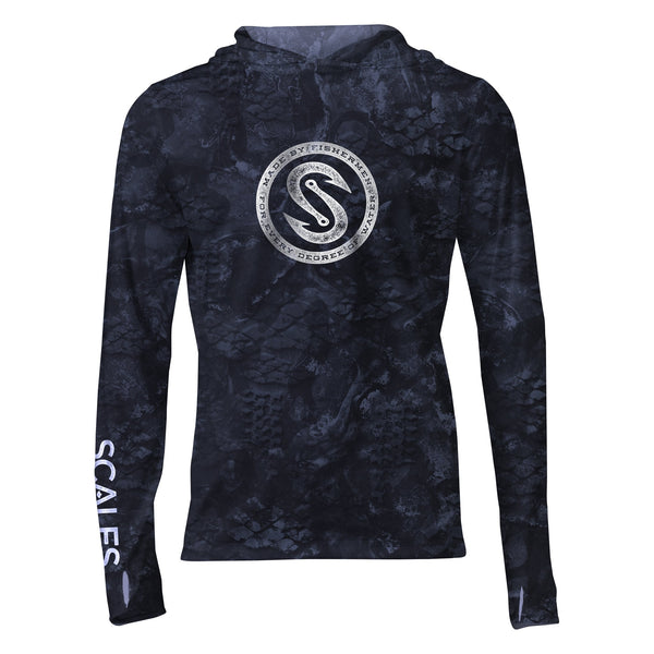 Scales Gear Pro Performance Every Degree Hooded Black Camo Long Sleeve ...