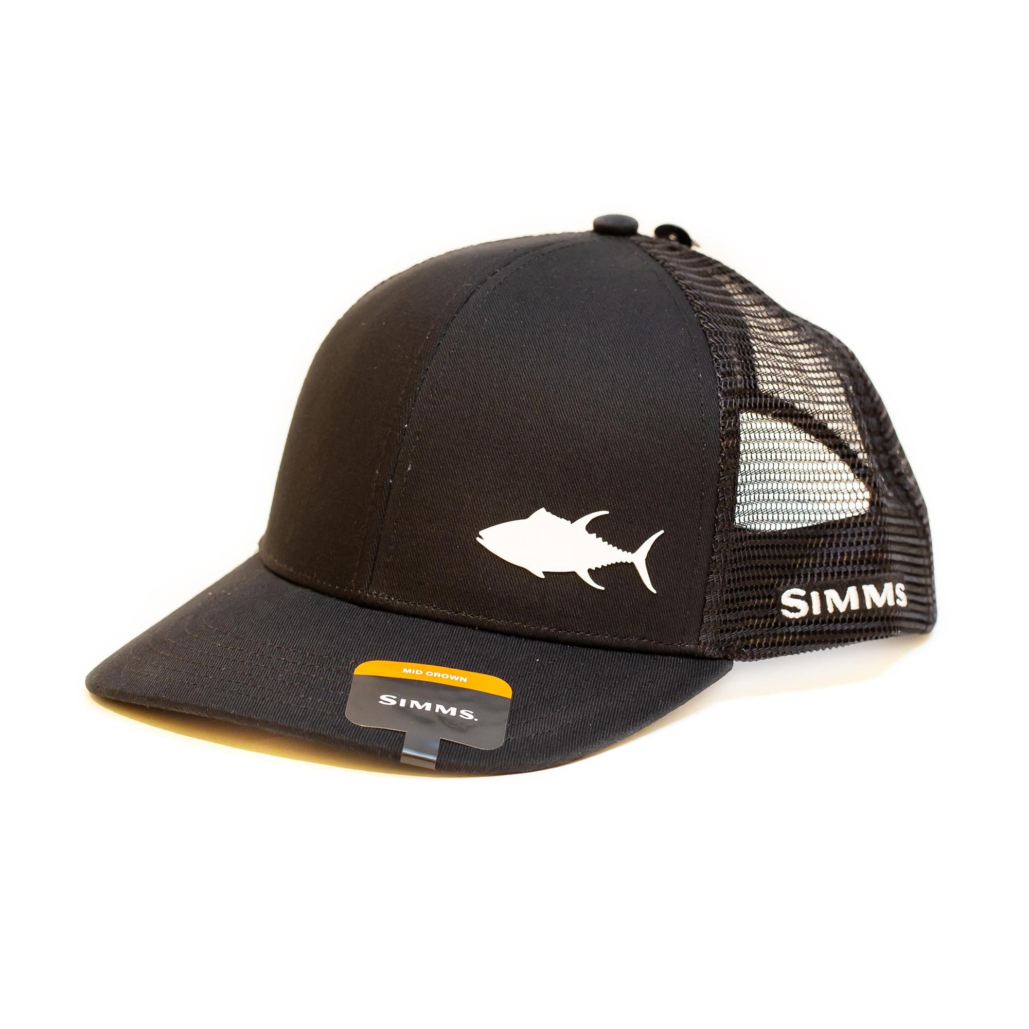 Simms Payoff Trucker Tuna Black Cap - Compleat Angler Nedlands