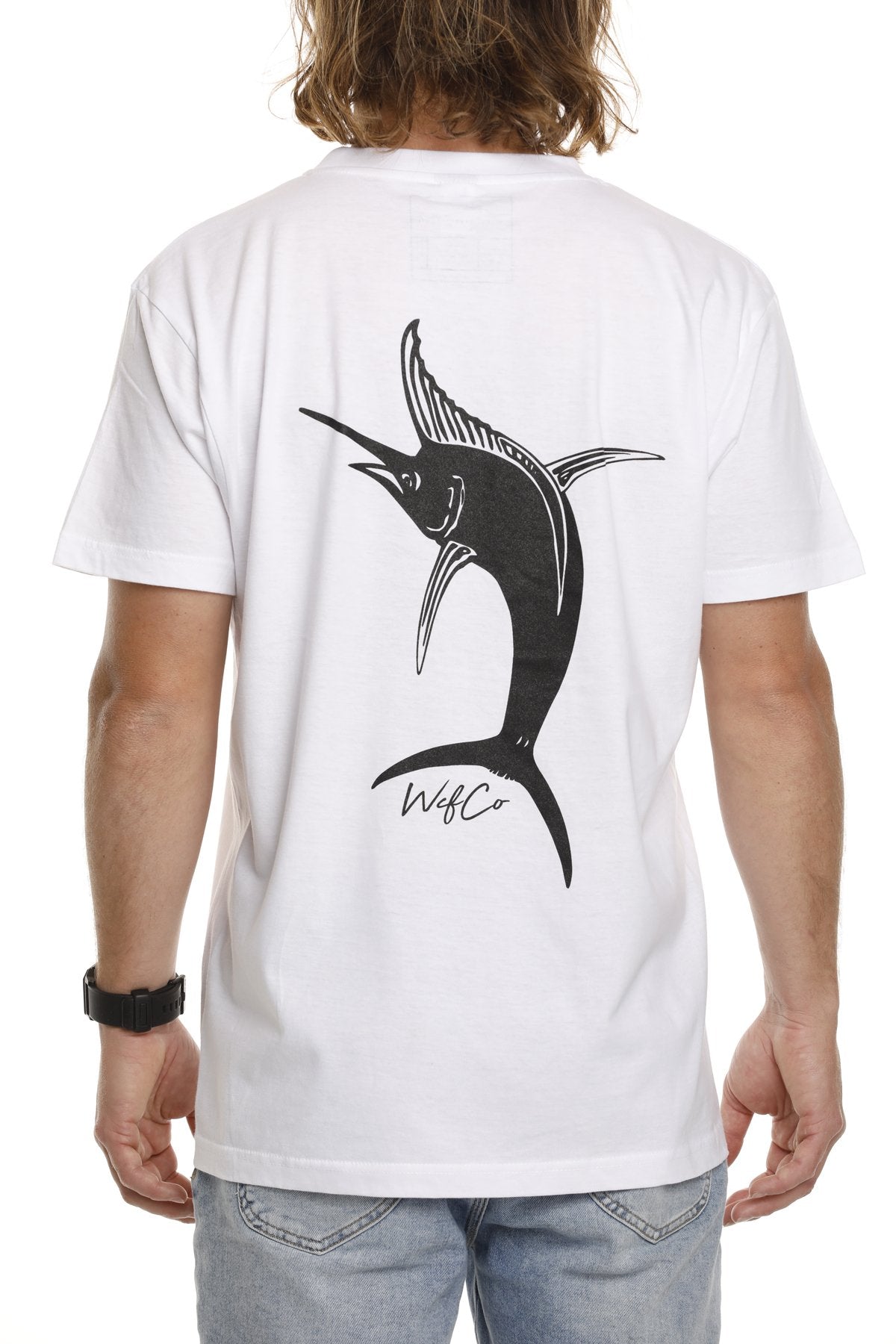West Coast Fishing Co Black Marlin Short Sleeve Tshirt Back