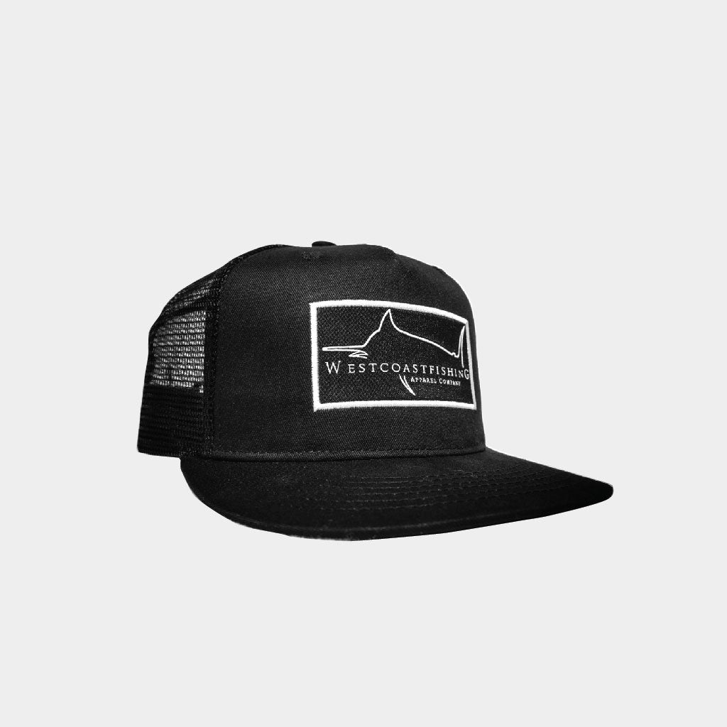 West Coast Fishing Co Black Marlin Trucker Hat