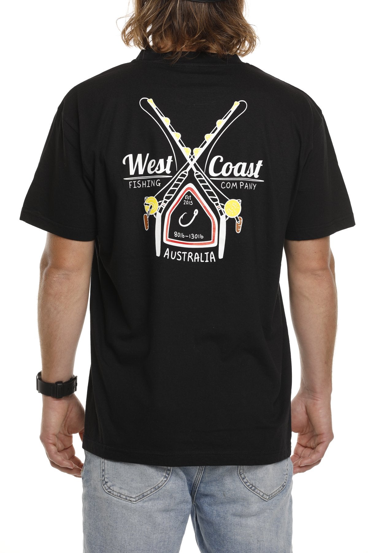 West Coast Fishing Co Sports Fisher Tee Black - Compleat Angler Nedlands  Pro Tackle