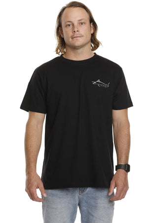 West Coast Fishing Co Sports Fisher Tee Black Front