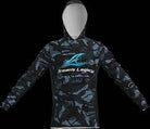 Oceans Legacy Black Camo Long Sleeve Hooded Sun Shirt UPF50