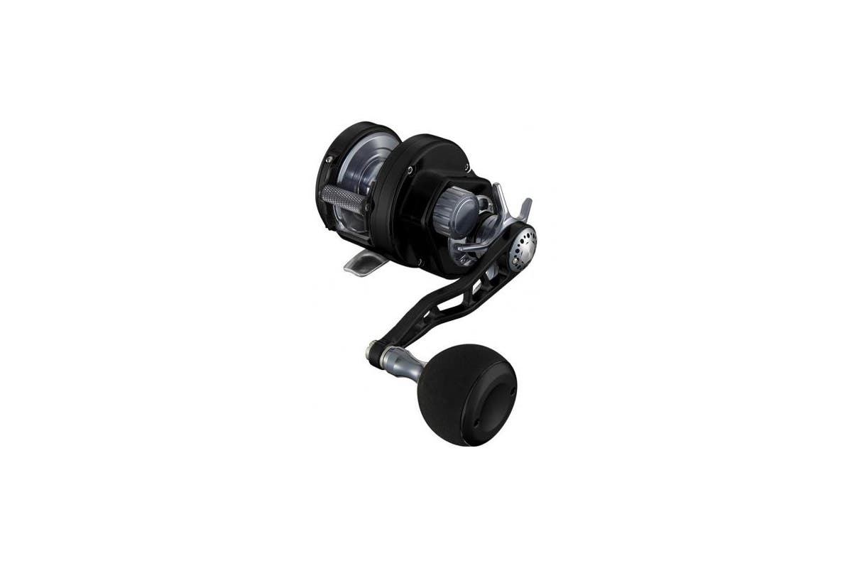 Maxel Hybrid 25C Gunsmoke / Silver Slow Pitch Jigging Reel
