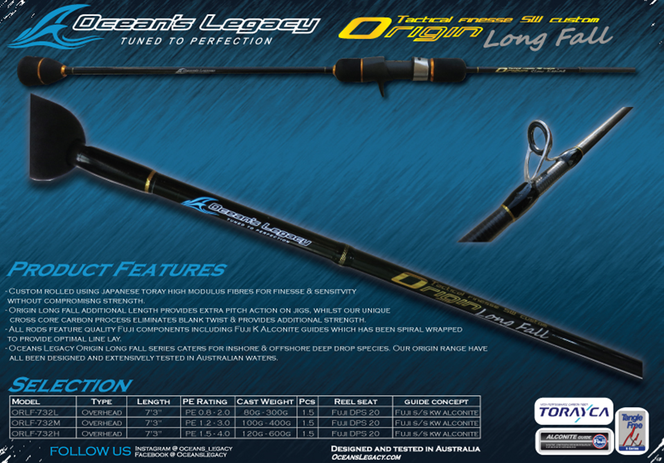 Oceans Legacy Origin Longfall - Compleat Angler Nedlands