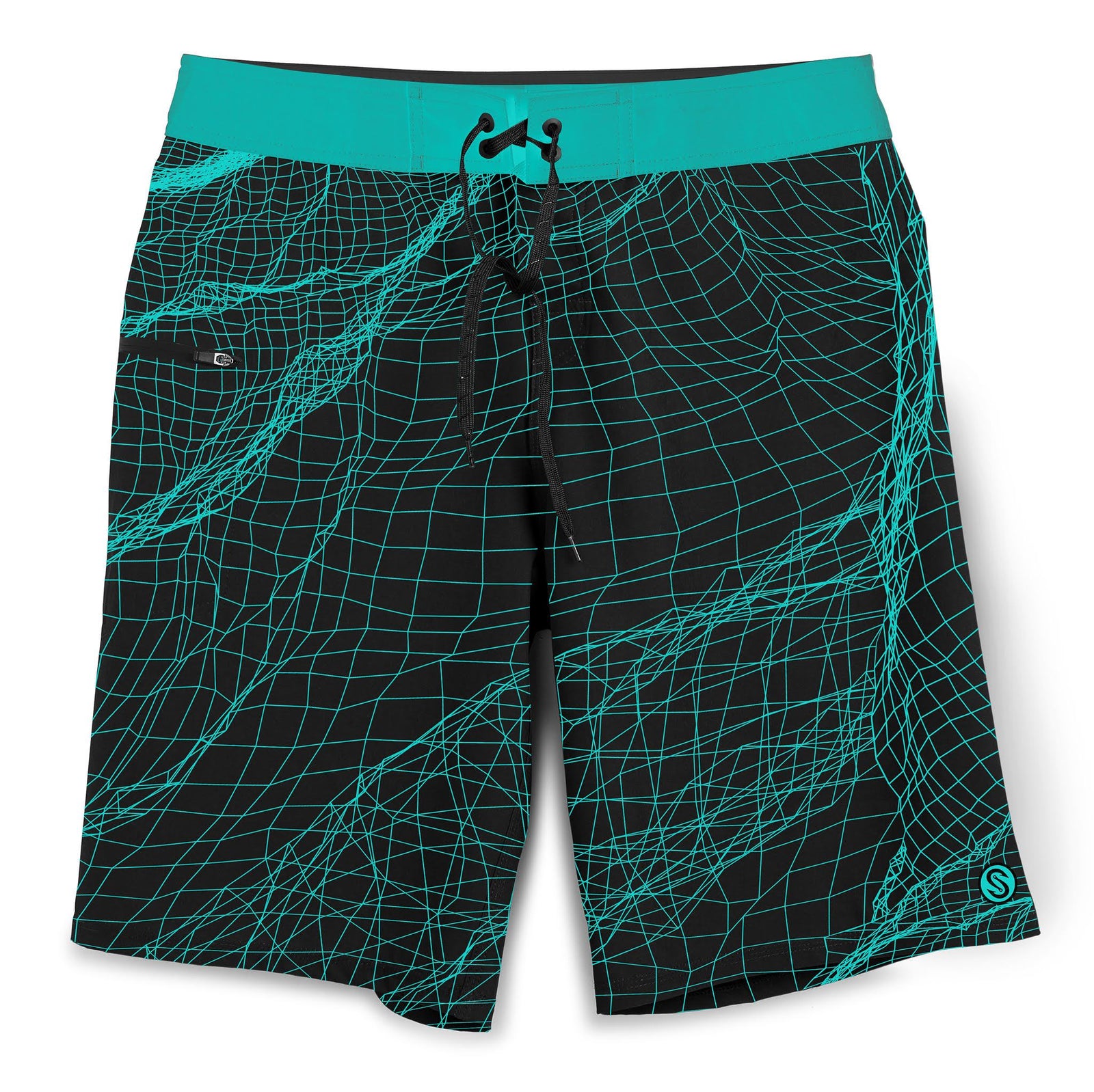 Scales Gear Cast Net Boardshorts Black - Front View